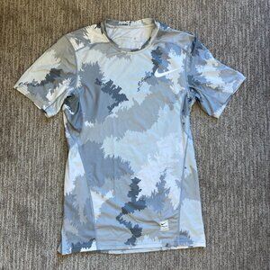 Men's Small Nike Pro Fitted Hypercool Short Sleeve Shirt Dri Fit White Camo